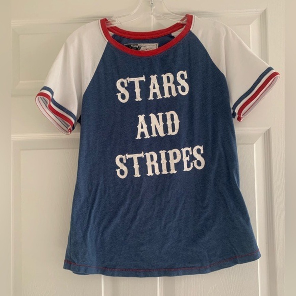 Natural Reflections‎ Blue Tee Stars & Stripes Medium